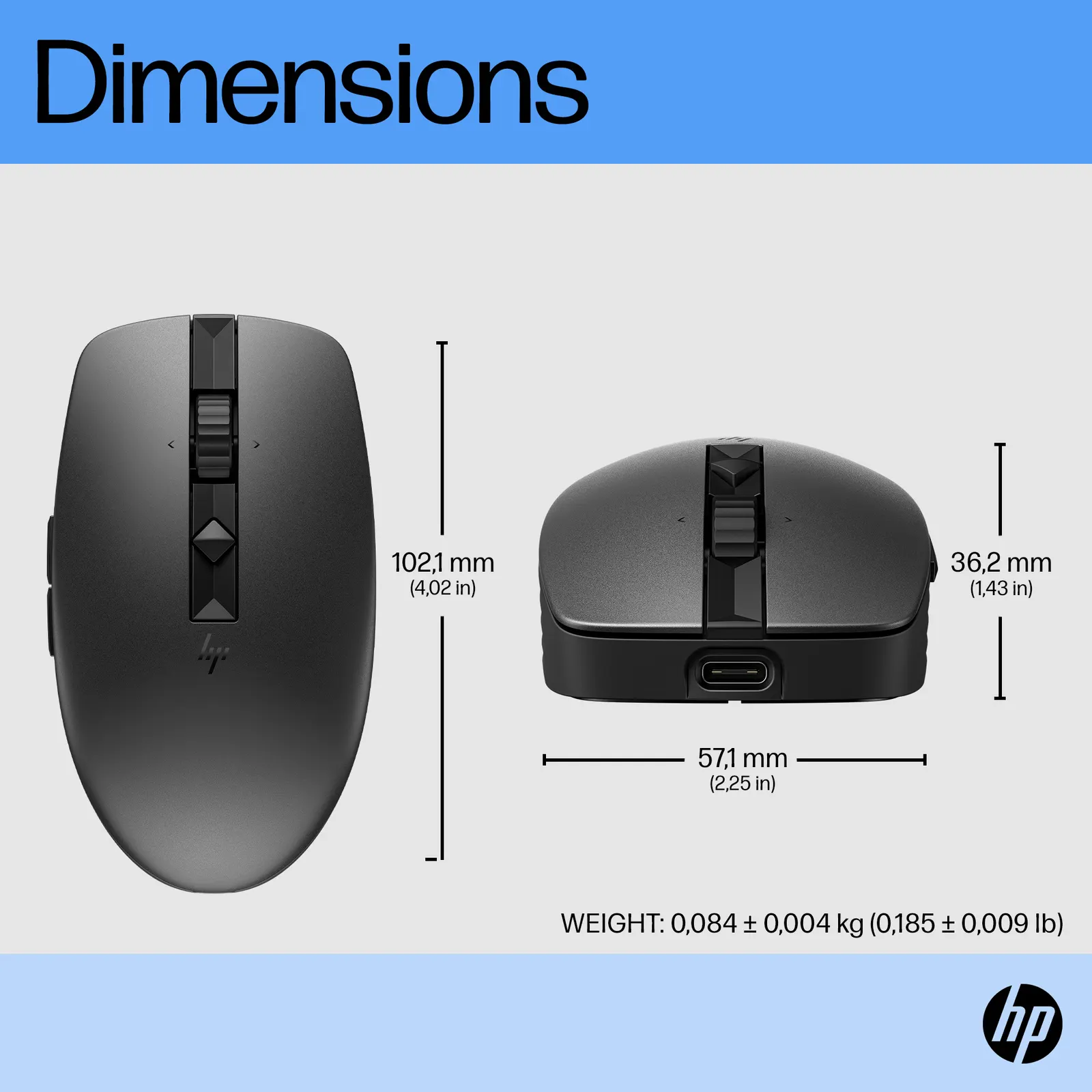 HP 710 Rechargeable Silent Wireless/BT Black