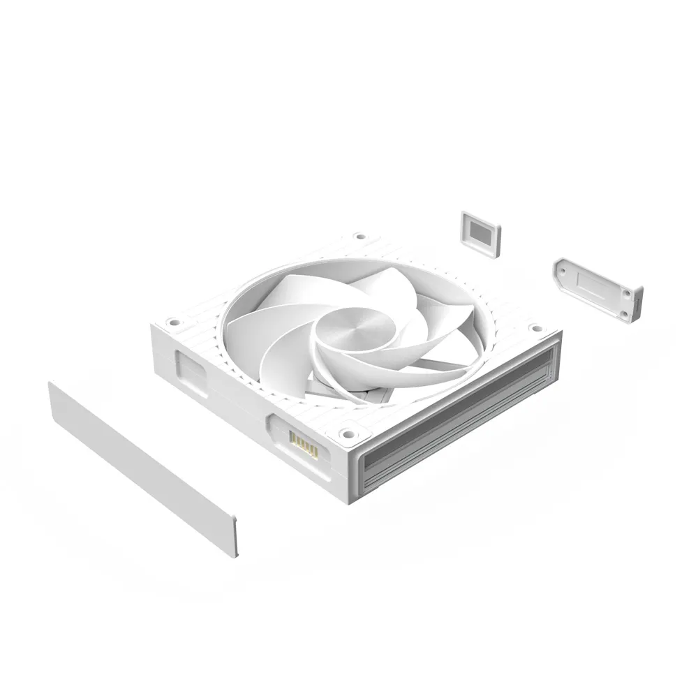 ქეისის ვენტილატორი Zalman Case Fan ZM-DF120R ARGB, 120mm, 800-2300rpm, 4pin, PWM, 3pin+5VARGB, 34,5dBa, POGO pin, Magnetic, Reversed, white