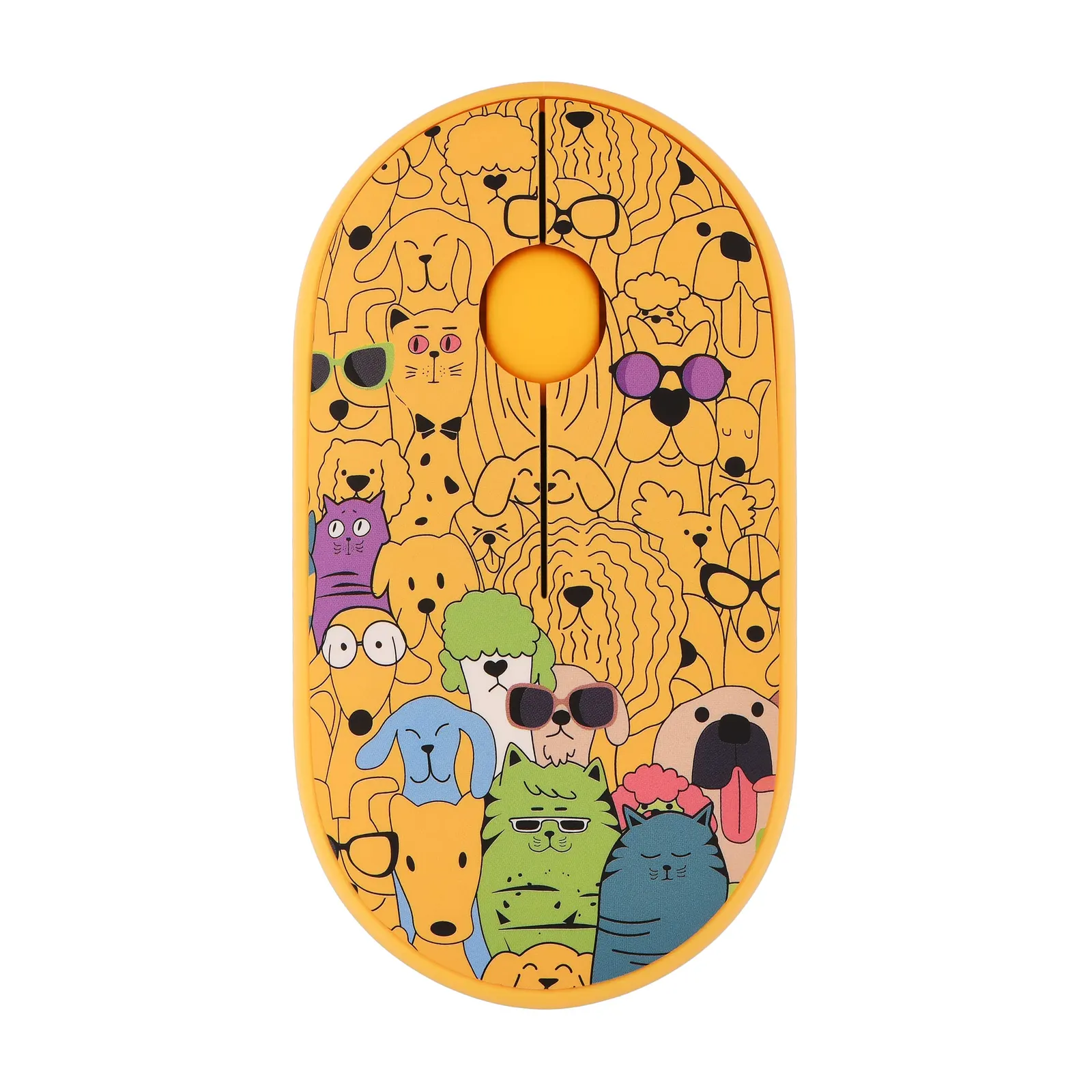 მაუსი 2E Mouse MF300 PETS:CATS&DOGS Silent WL BT, Yellow