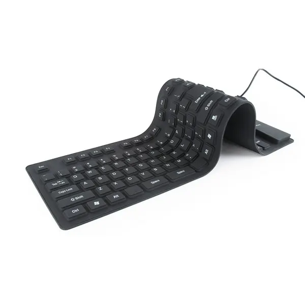 კლავიატურა Gembird KB-109F-B Flexible Wired Black