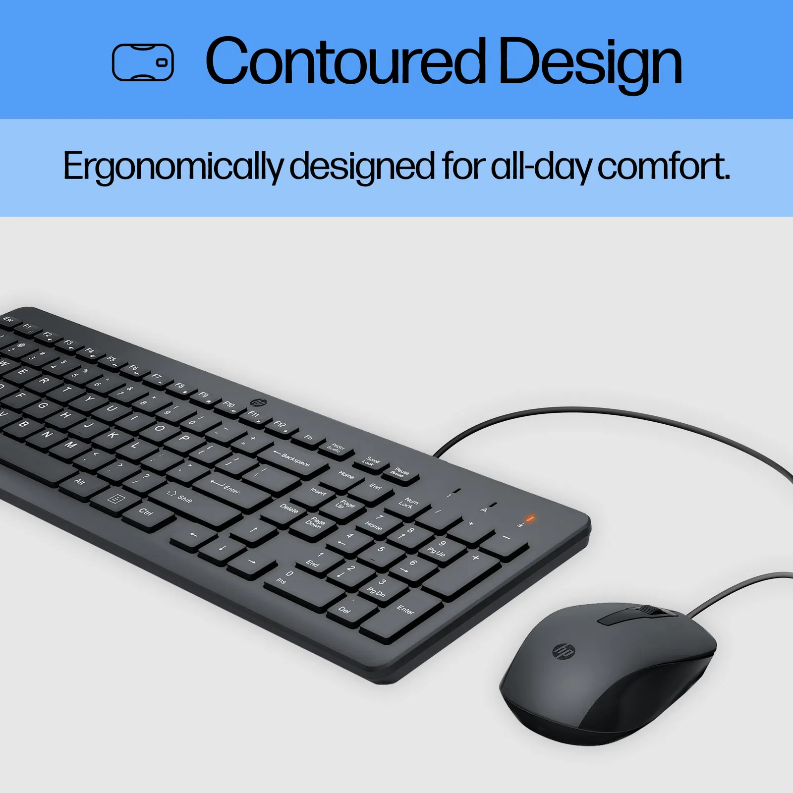 HP 150 Wired Mouse and Keyboard Combination RUSS