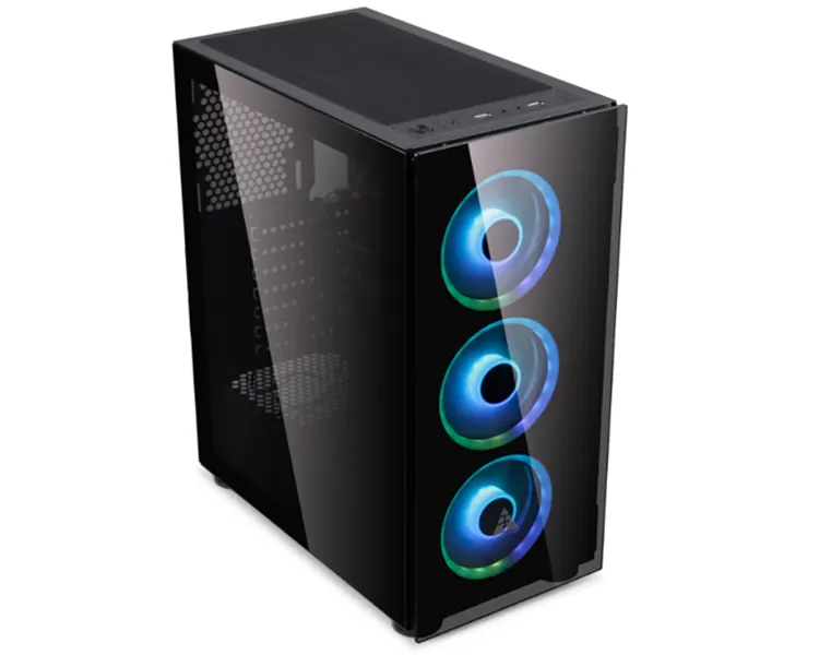 ქეისი Golden Field 1099B ATX Case with 4x12cm RGB fan