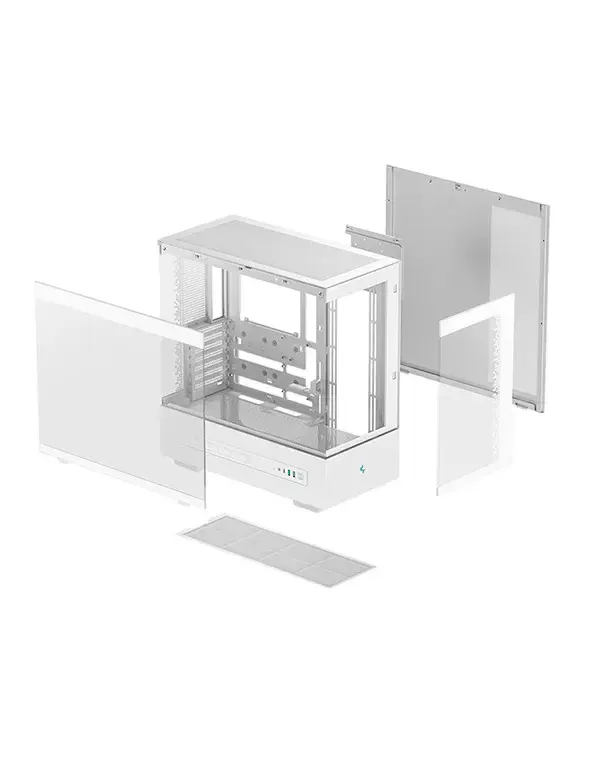 ქეისი DeepCool, CH690 DIGITAL WH CASE White.