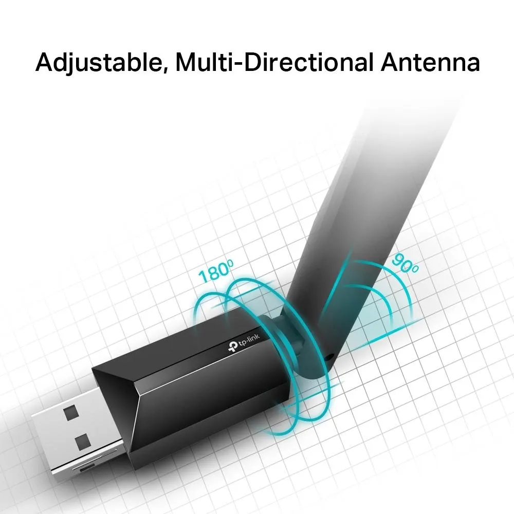 TP-Link, Archer T2U Plus, AC600 Wireless USB Adapter