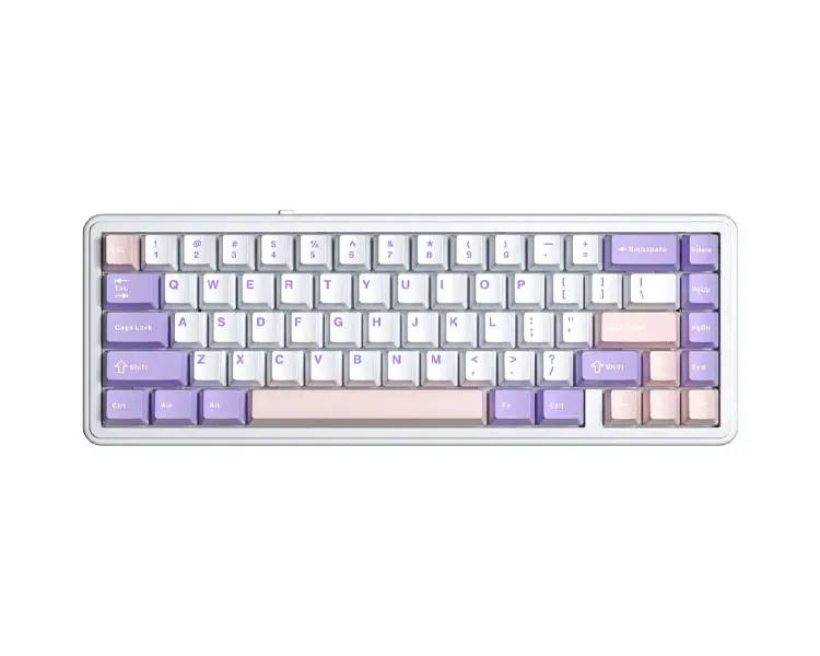 კლავიატურა AULA F65 Wireless Mechanical Keyboard Pink/White/Purple (Nimbus switch)
