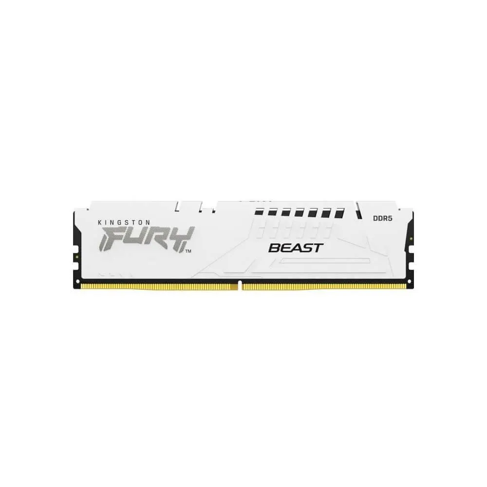 ოპერატიული მეხსიერება Kingston, Beast FURY, White, RAM DDR5 RGB 32GB 5600MHz DIMM.