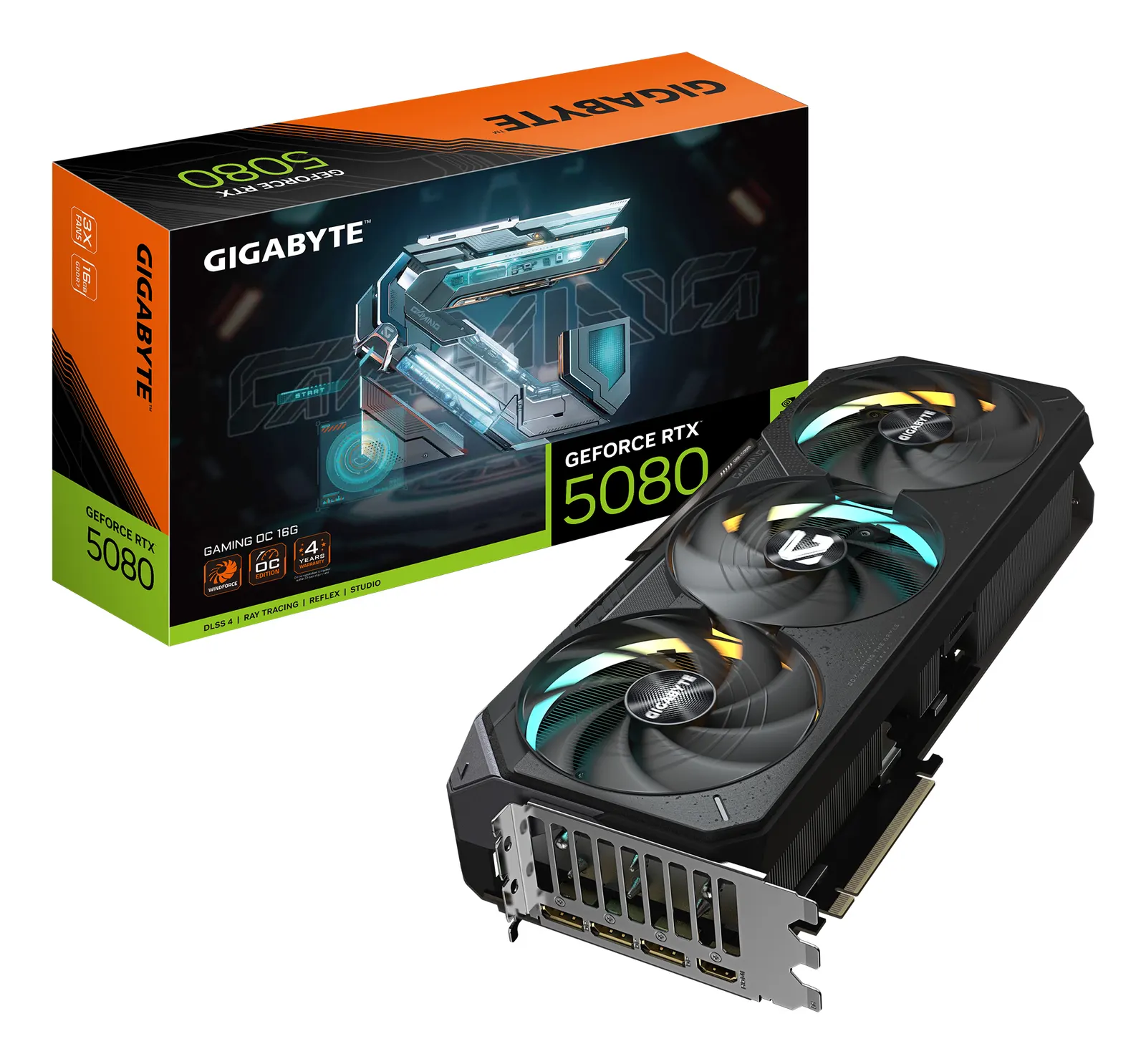 ვიდეობარათი Gigabyte GeForce RTX 5080 GAMING OC 16GB GDDR7