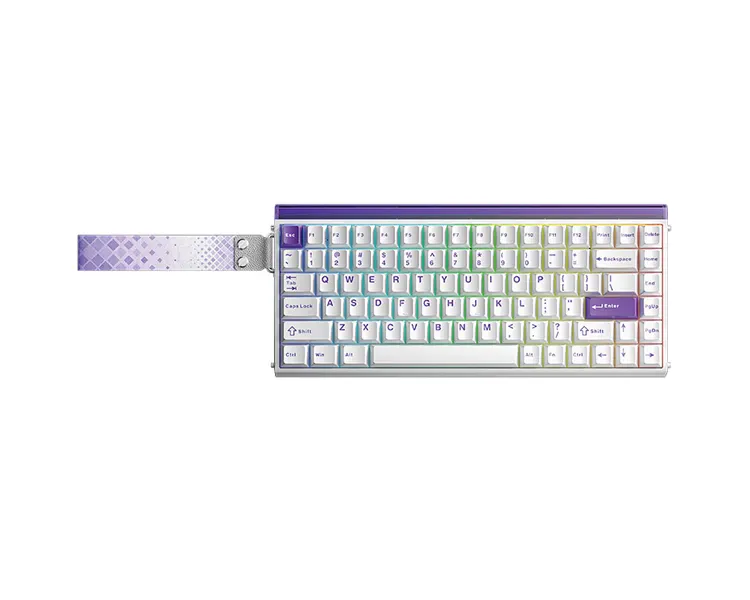 კლავიატურა AULA HERO 84 RGB Wired Gaming Keyboard White/Purple (Black King Magnetic Switch)
