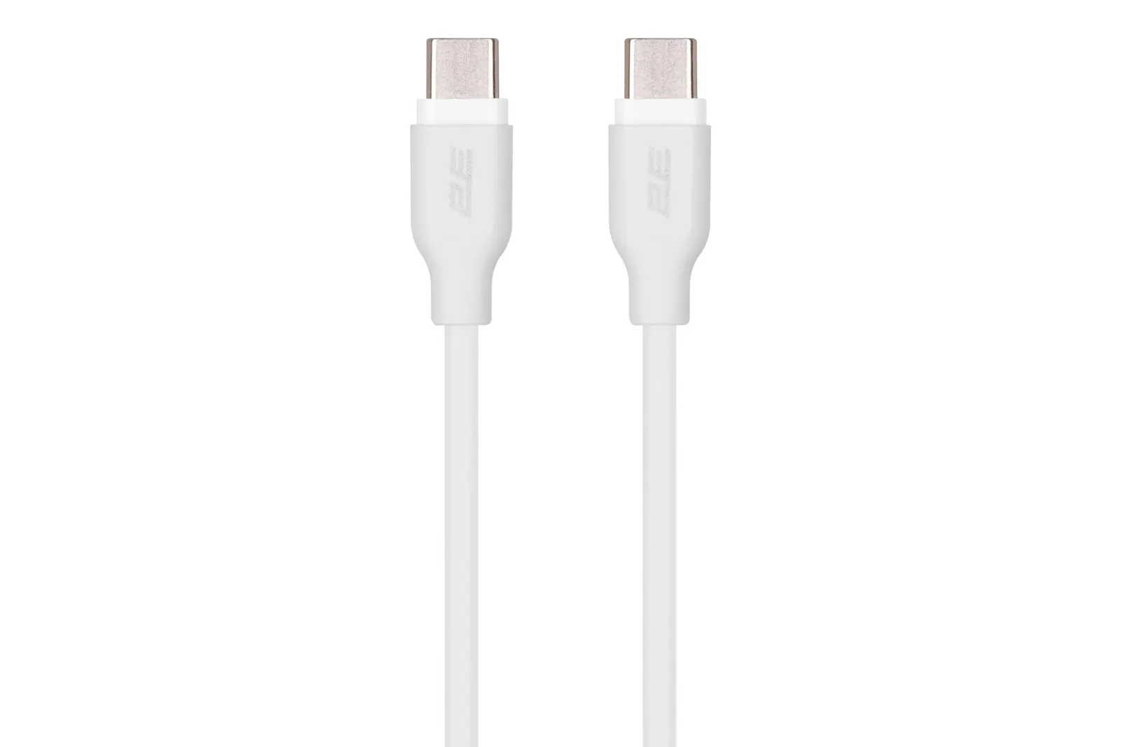 Type-C კაბელი 2E Cable USB-C > USB-C charge/data, 1m, 60W Type-C, Glow, white