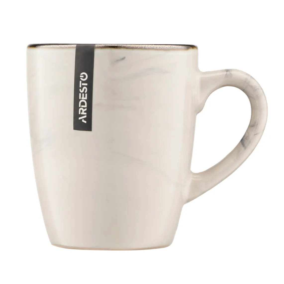 კათხა Ardesto Mug Marmo, 360ml, ceramics, beige