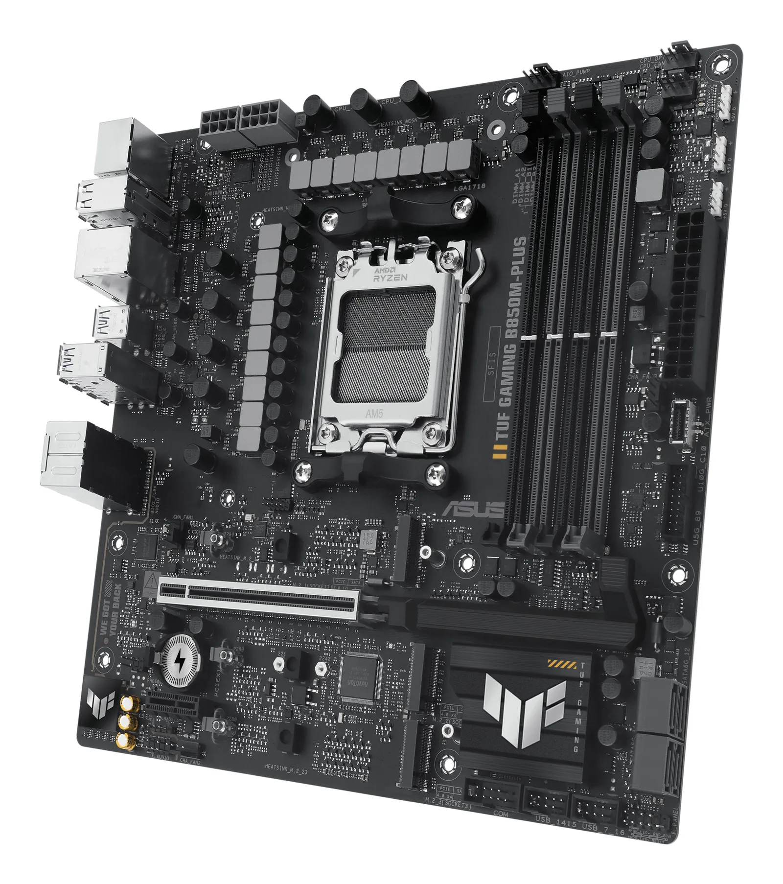 ASUS Motherboard TUF GAMING B850M-PLUS sAM5 B850 4xDDR5 M.2 HDMI DP mATX