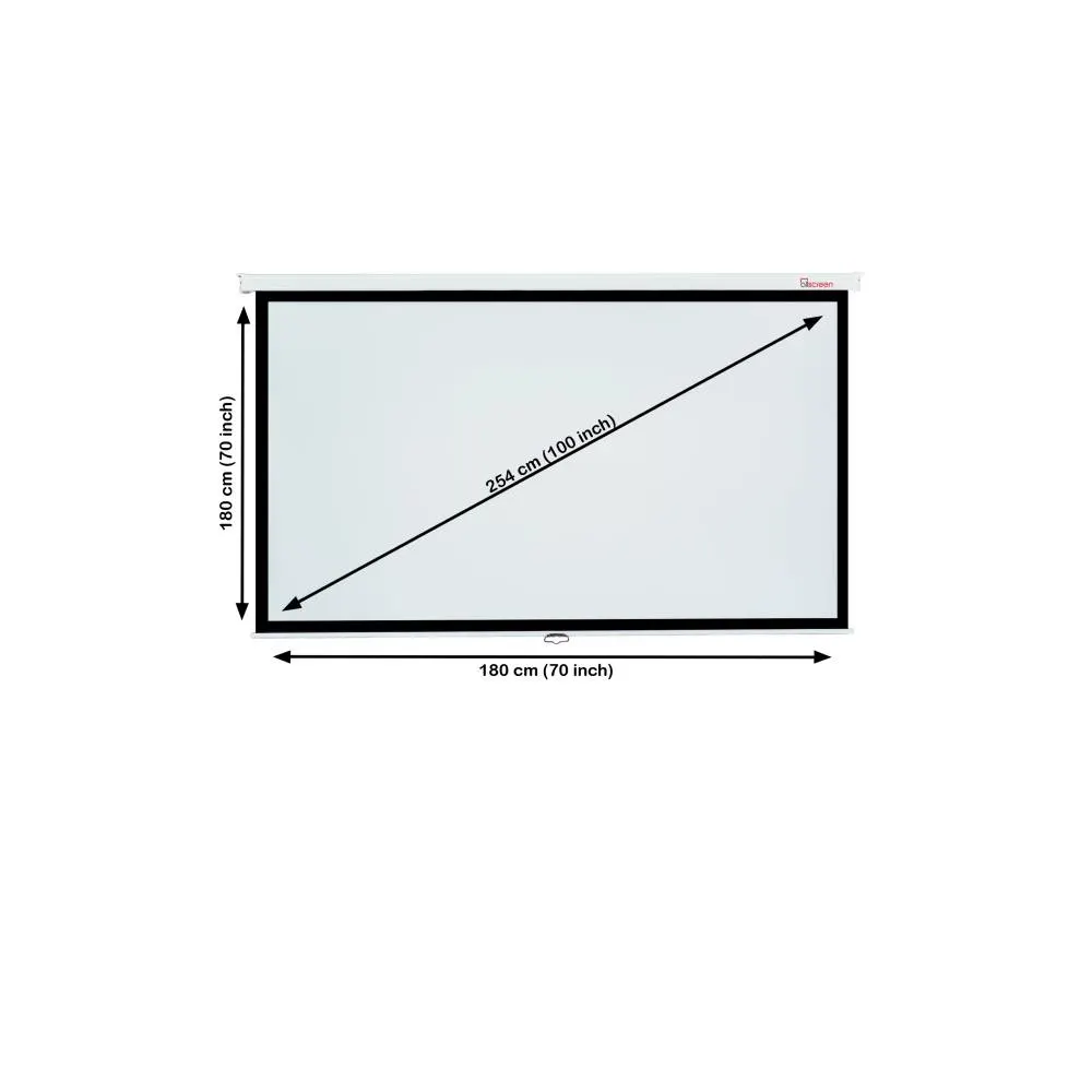 პროექტორის ელექტრო ეკრანი ALLSCREEN ELECTRIC PROJECTION SCREEN 180X180CM HD FABRIC CMP-7272 WITH REMOTE CONTROL 100 inch
