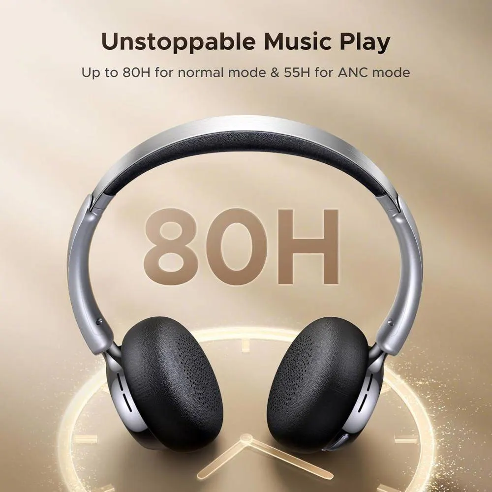 ყურსასმენი Ugreen HP207 (75630) Studio Plus, Headset, Wireless, Bluetooth, Black/Silver