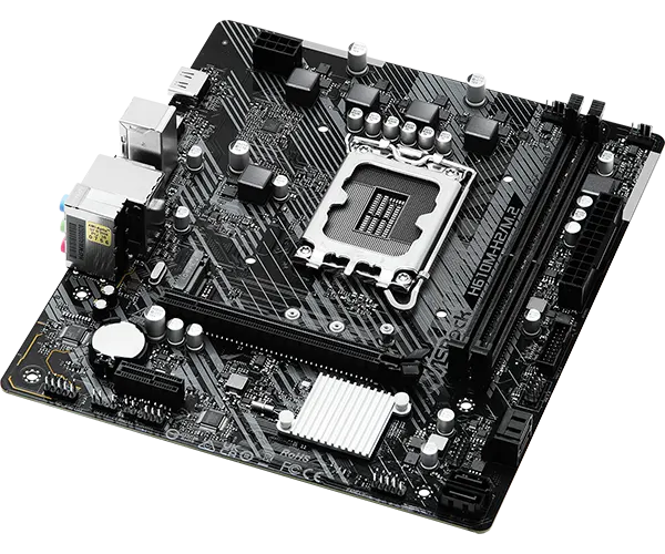 H610M-H2, ASROCK, MB, LGA1700, Micro ATX, 2xDDR4, Max 64Gb, M.2 Gen 3, 4, PCIe4.0,.