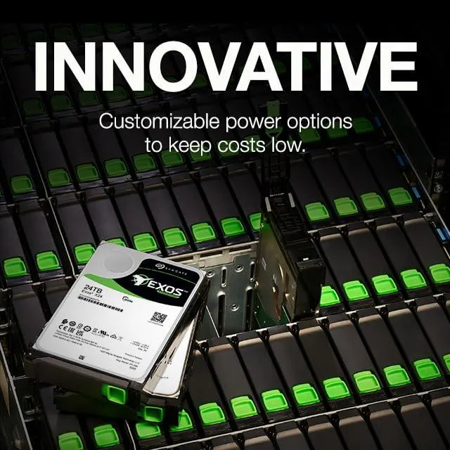 მყარი დისკი Exos X24, SEAGATE, HDD, 16TB Enterprise Internal Hard Drive HDD - 6GB/s SAS 7200RPM 2.5M MTBF.