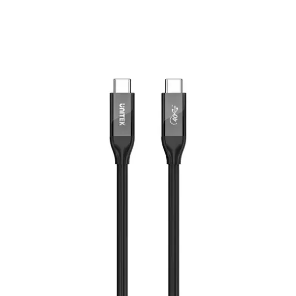 C14100ABK01-2M UNITEK 2M Full Featured USB4 CM To USBC Cable 40Gbps/8K 60Hz/240W