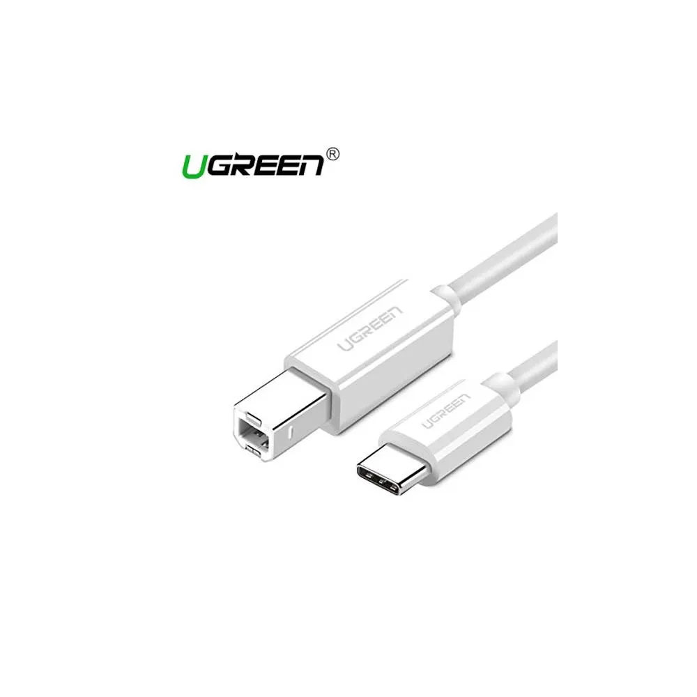პრინტერის კაბელი UGREEN US241 (40417), Printer Cable, Type-C to USB-B Cable, 1.5m, White