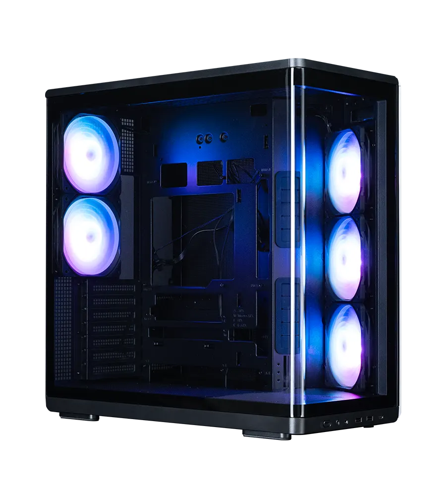 ქეისი Zalman PC case P60 without PSU, 2xUSB3.0, 1x Type C, 3x120mm ARGB Reverse, 2x120mm ARGB, VGA 435mm, LCS ready, Curved Tempered Glass, Dual Chamber, ATX, black