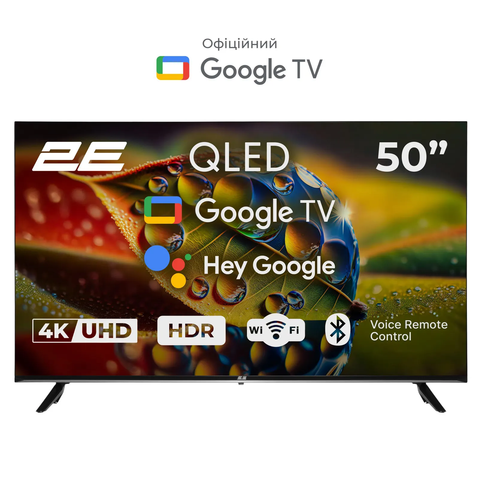 ტელევიზორი TV Set 50" 2E QLED 4K 60Hz Smart Google TV Black