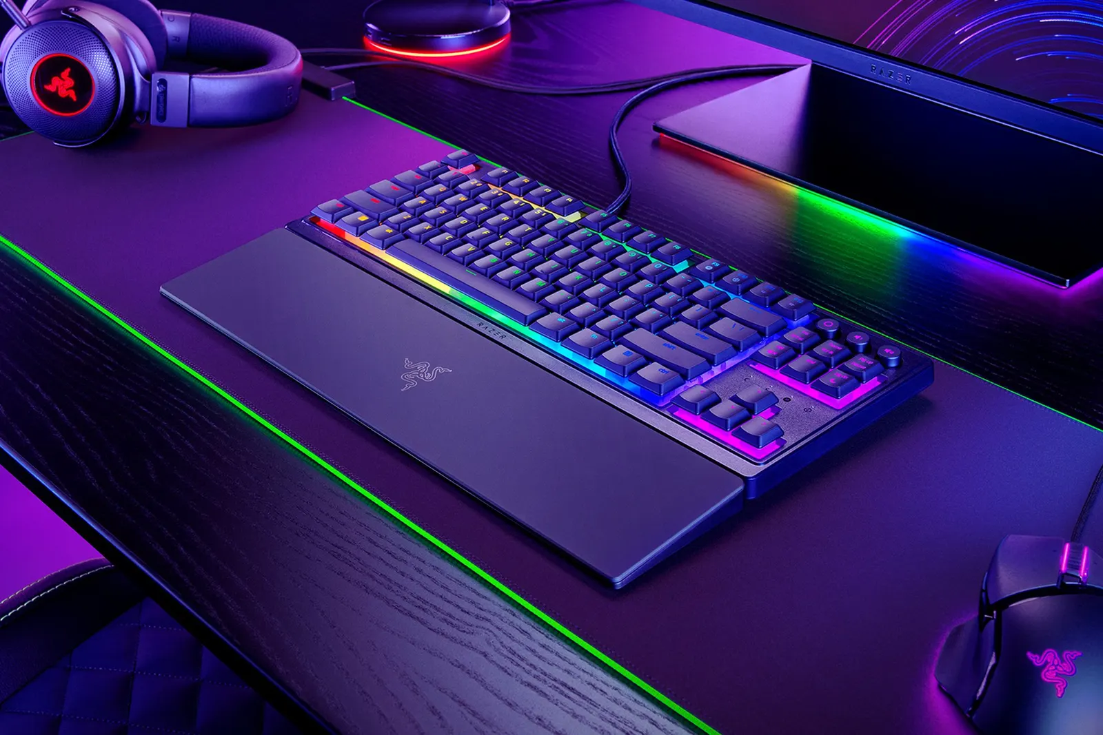 კლავიატურა Razer Ornata V3 TKL RGB 84key Mecha-Membrane Switch USB-A EN, Black
