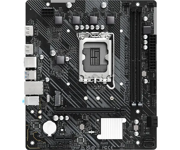 H610M-H2, ASROCK, MB, LGA1700, Micro ATX, 2xDDR4, Max 64Gb, M.2 Gen 3, 4, PCIe4.0,.