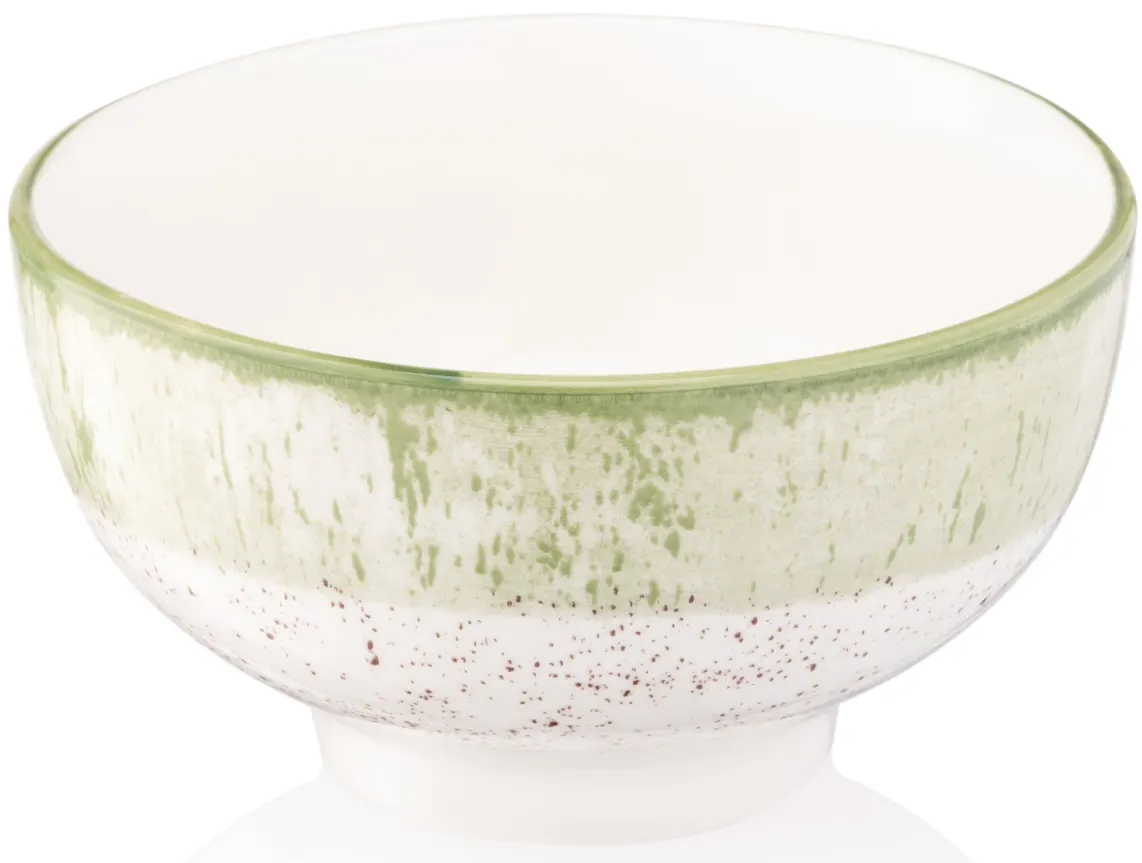 Ardesto Bowl Siena, 11.5cm, porcelain, white-green