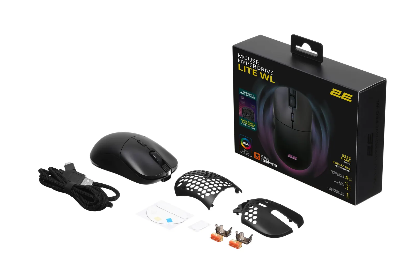 მაუსი 2E GAMING Mouse HyperDrive Lite WL, RGB Black