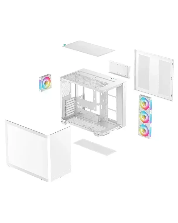 ქეისი Deepcool, CG530U 4F WH, Case White