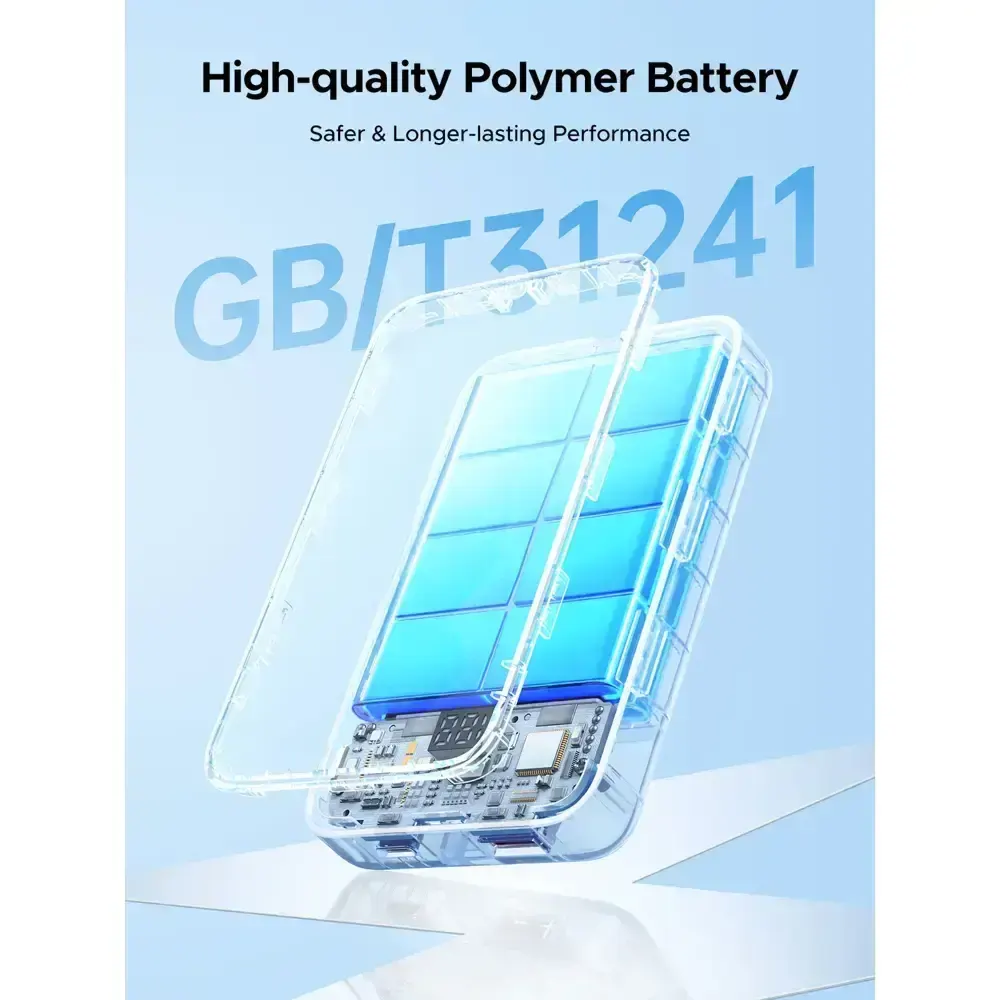 პორტატული დამტენი UGREEN PB526 (75161B) 10000mAh 20W Power Bank with Built-in Cable