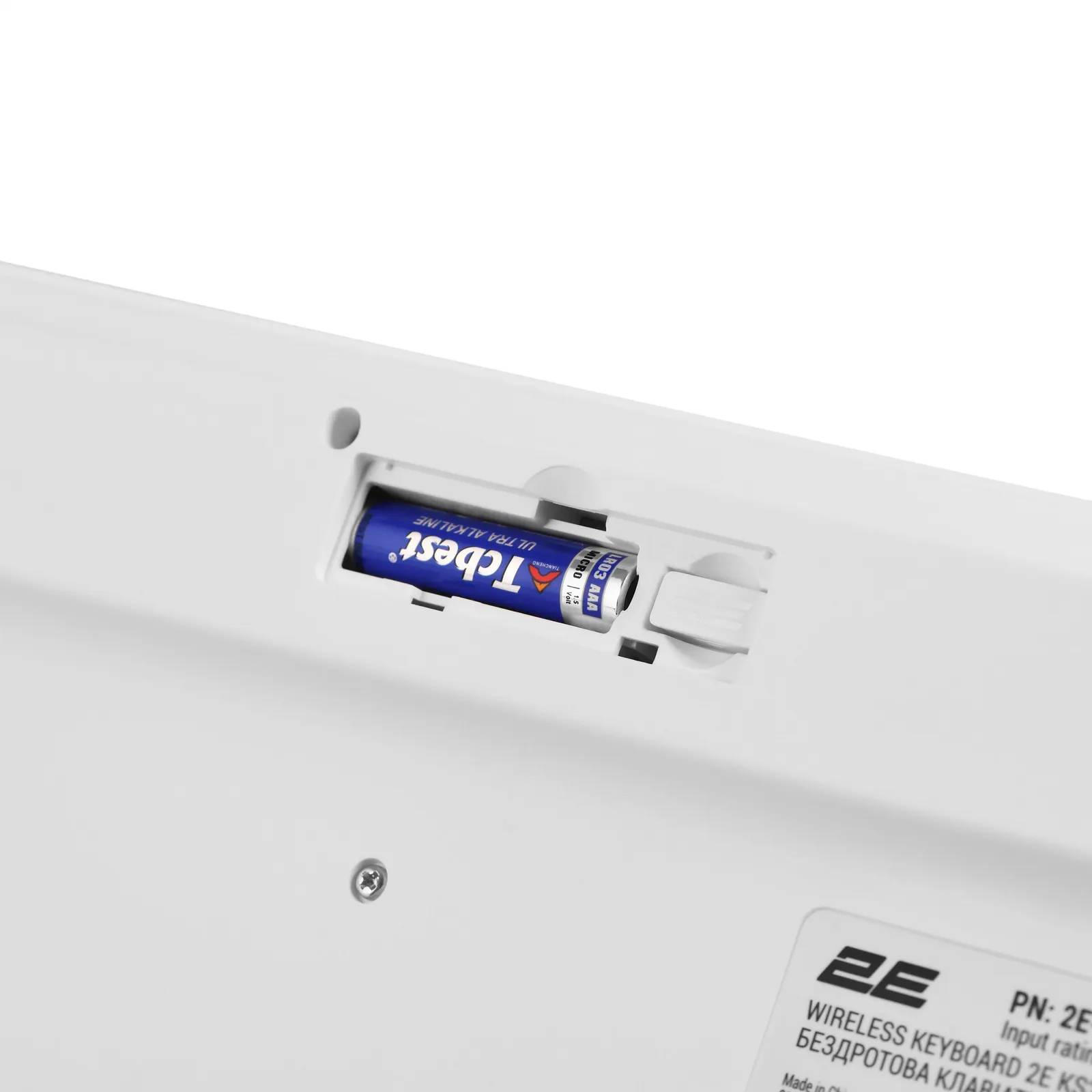 კლავიატურა 2E Keyboard membrane KS260 106key, WL, EN/UK, white