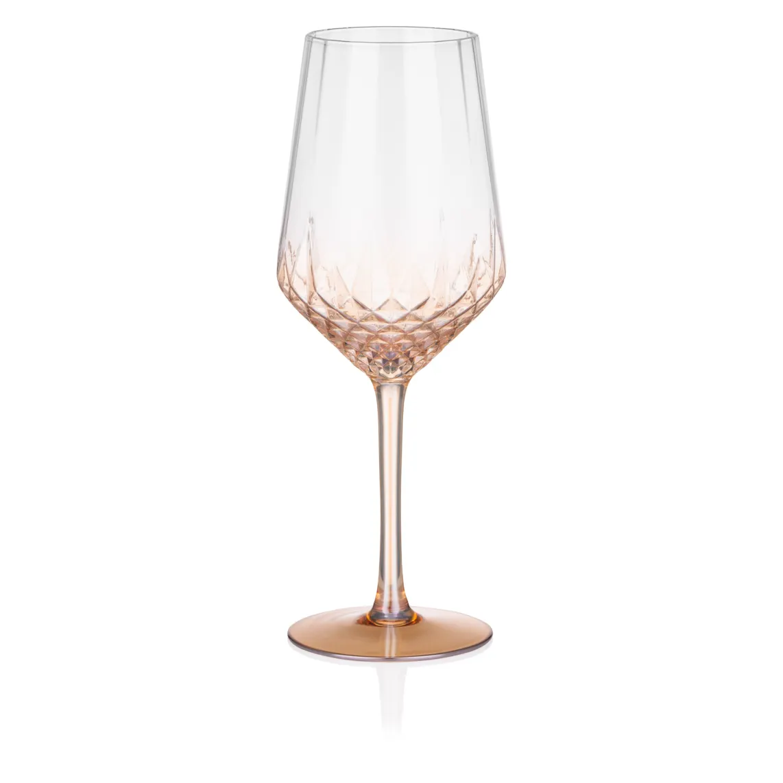 Ardesto Wine glasses set Black Mars Favola 460ml, 2pcs, glass, transparent-golden