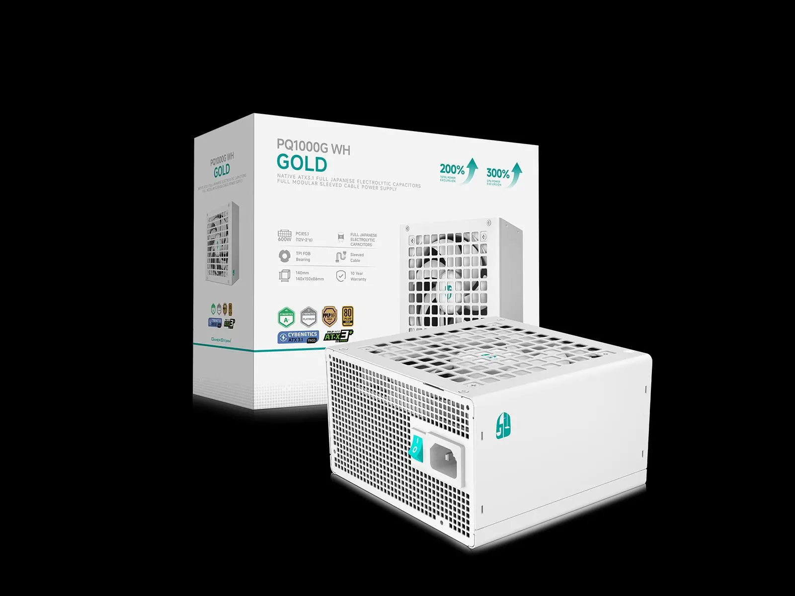 კვების ბლოკი Deepcool, PQ1000G, PSU, White