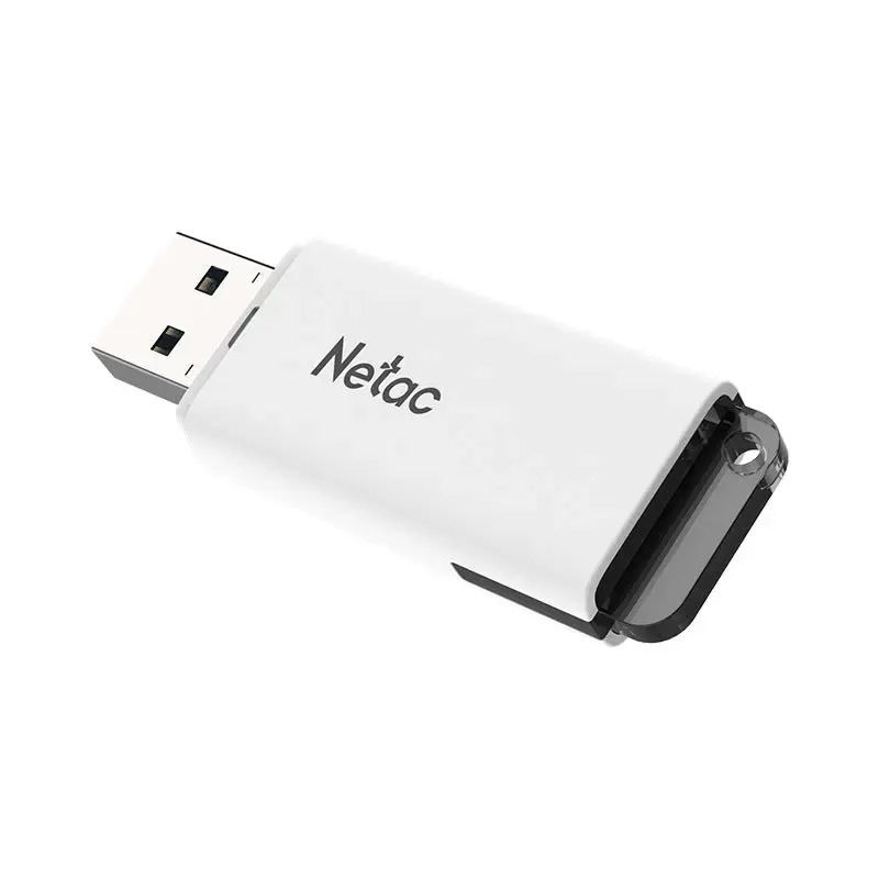NETAC, U185, 16GB, USB2.0, with LED indicator, White+Black