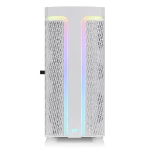 Thermaltake, H590 TG Snow ARGB Mid Tower Chassis Case White.