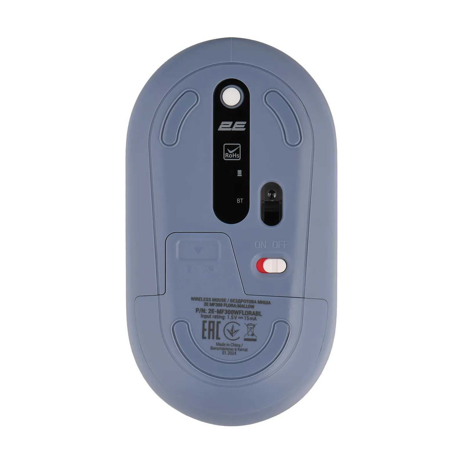 მაუსი 2E Mouse MF300 FLORA:MALLOW Silent WL BT, Blue
