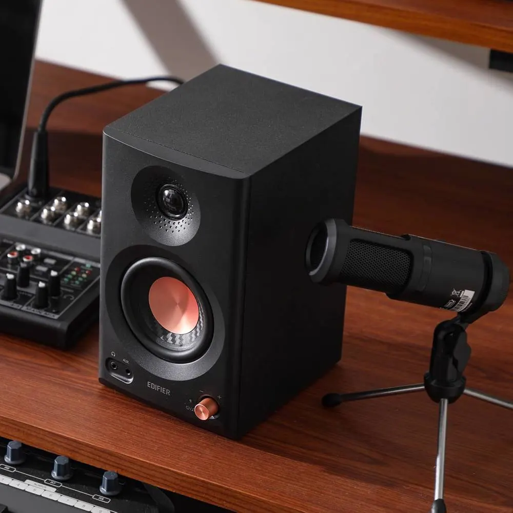 დინამიკი Edifier MR3, 36W, TRS, RCA, AUX, Bluetooth, Powered Studio Monitor Speakers, Black