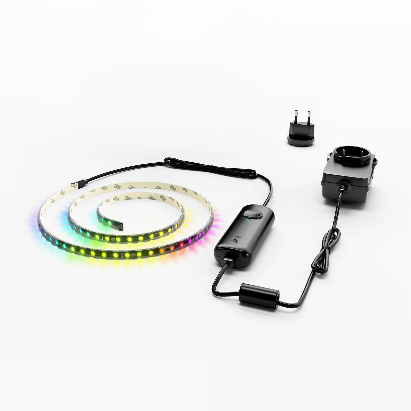 სმარტ განათება Smart LED Twinkly Line RGB 100, backlight, Gen II, IP20, length 1,5m, cable black