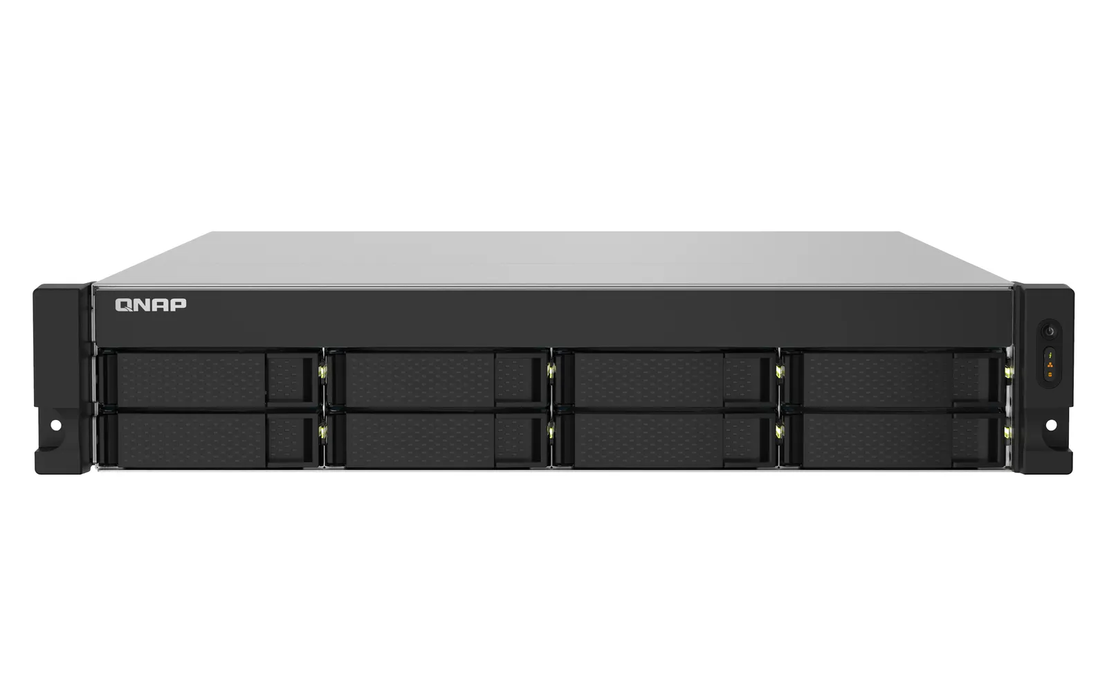 NAS სერვერი 8-Bay AL324 quad-core 1.7 GHz rackmount NAS with 250W redundant PSU, 4GB DDR4 UDIMM RAM (max 16GB), SATA 6Gb/s, 2x 10GbE SFP+, 2x 2.5GbE, 1x PCIe Gen2