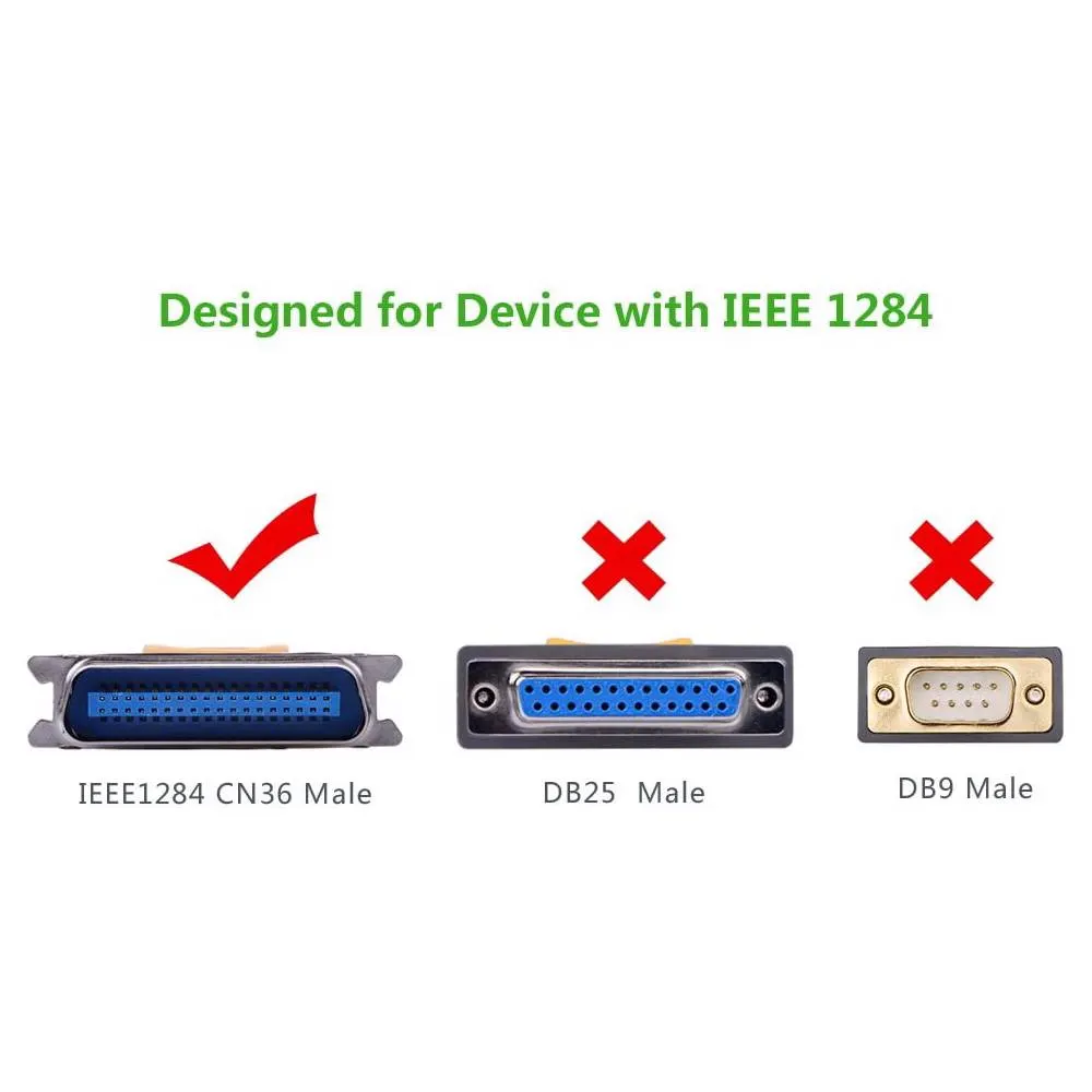პრინტერის კაბელი UGREEN CR124 (20225) USB to CN36 IEEE1284 Parallel Printer Cable 2m