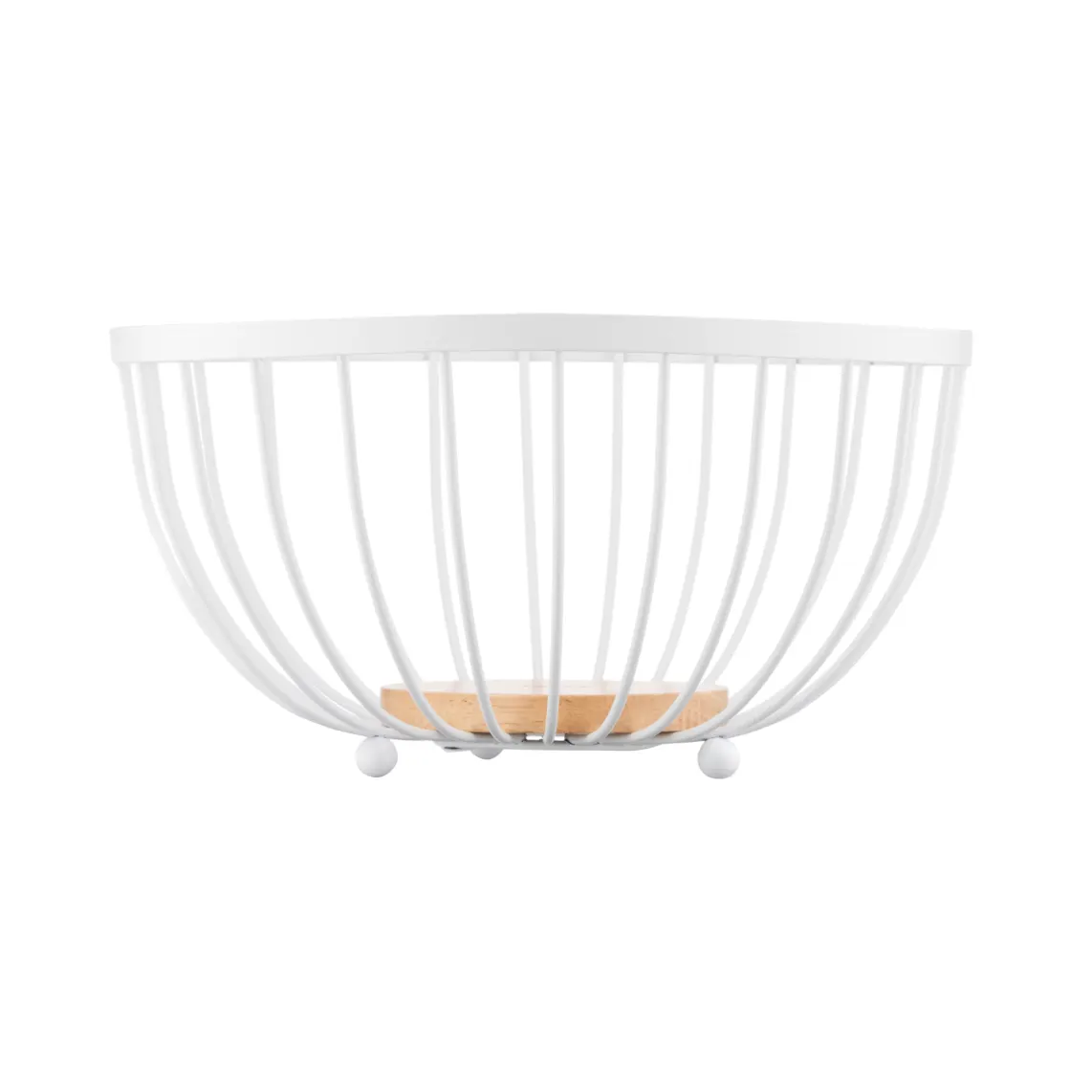 Ardesto Basket Midori 25x25x13cm, metal, wood, white