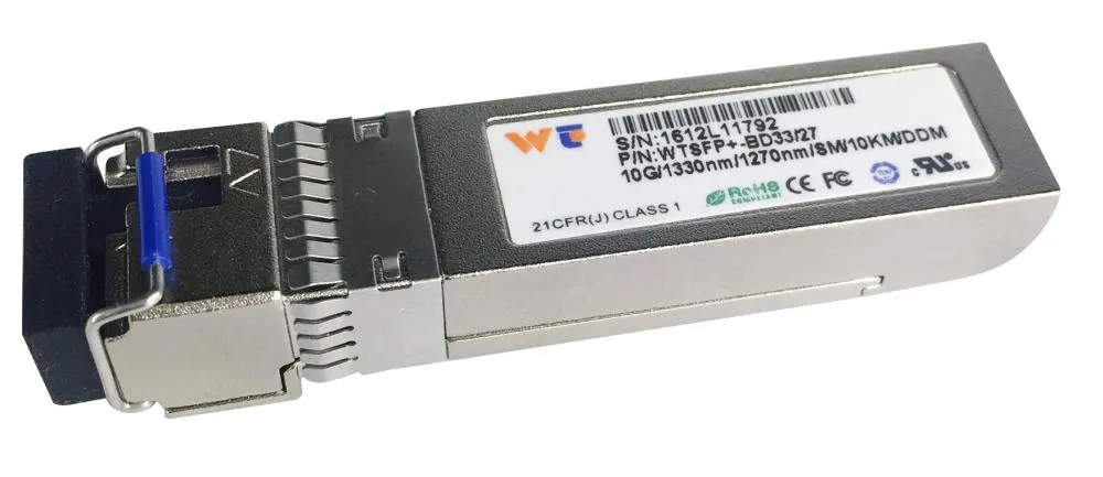 60კმ სიმპლექსი 10 გბ 1270/1330 ნმ, Wintop WT-SFP+-BU-60A