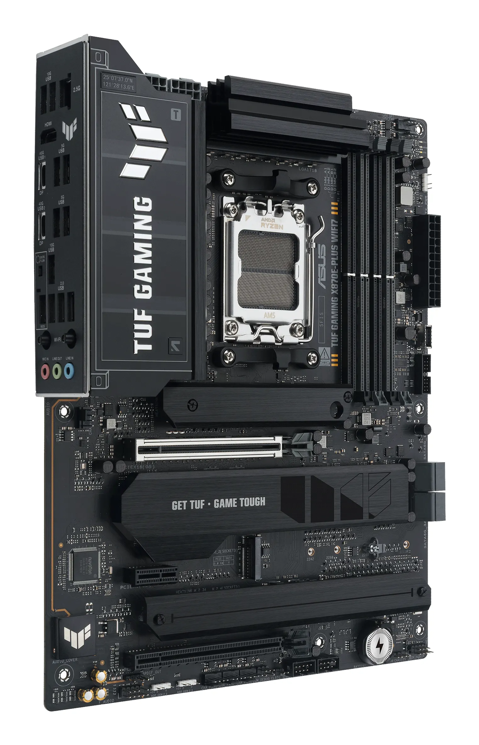 დედაპლატა ASUS Motherboard TUF GAMING X870E-PLUS WIFI7 sAM5 X870E 4xDDR5 M.2 HDMI Wi-Fi BT ATX