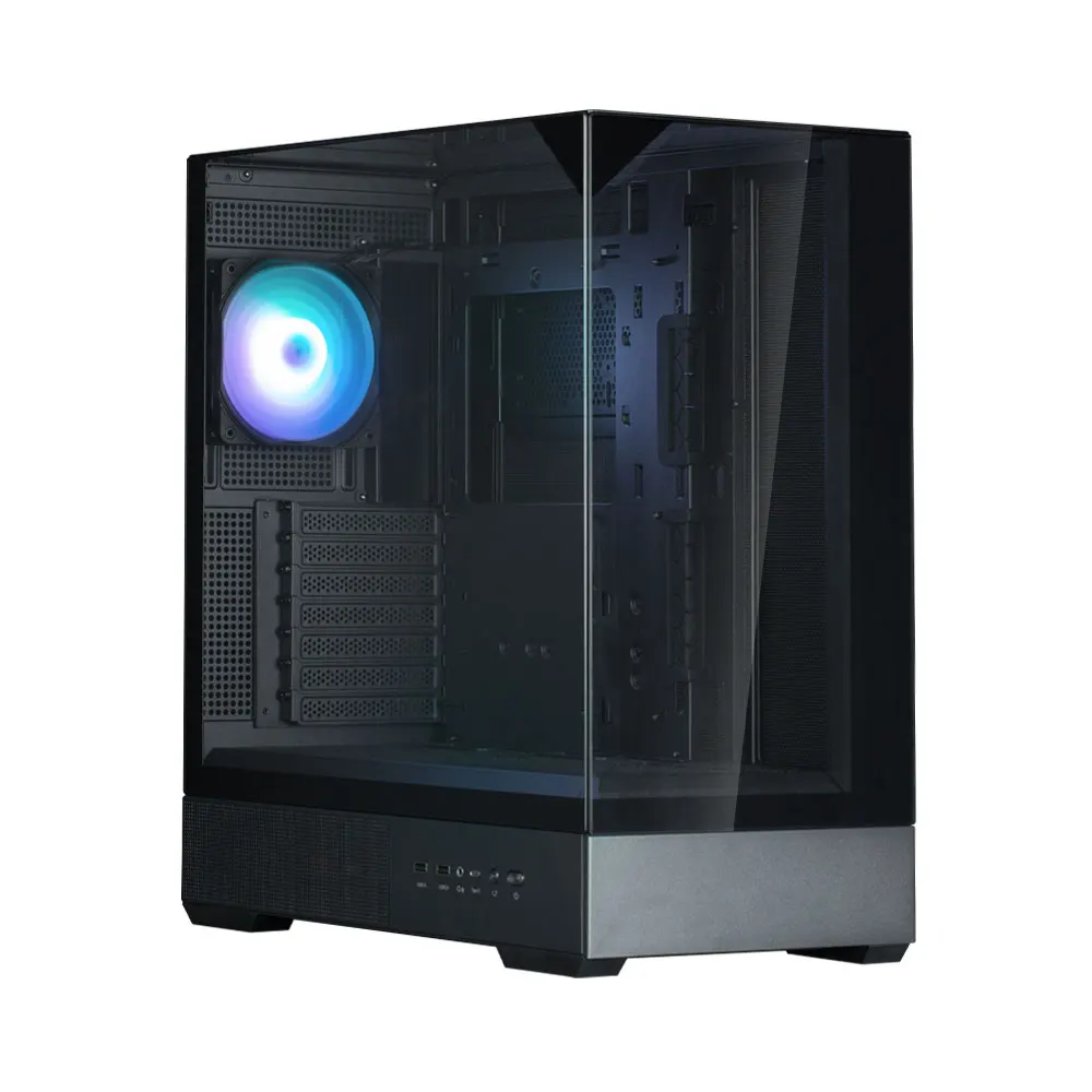 ქეისი Zalman PC case P40 Prism without PSU, 2xUSB3.0, 1xUSBType-C, 1x120mm ARGB, VGA 420mm, LCS ready, TG 3x Panels, ATX, black