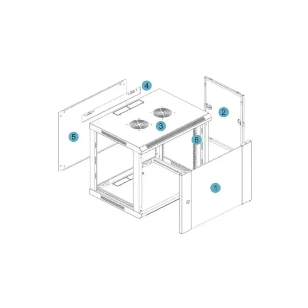 KD-007-6606, Kingda, Wall Mounted Network Cabinets,6U 600X600X368MM
