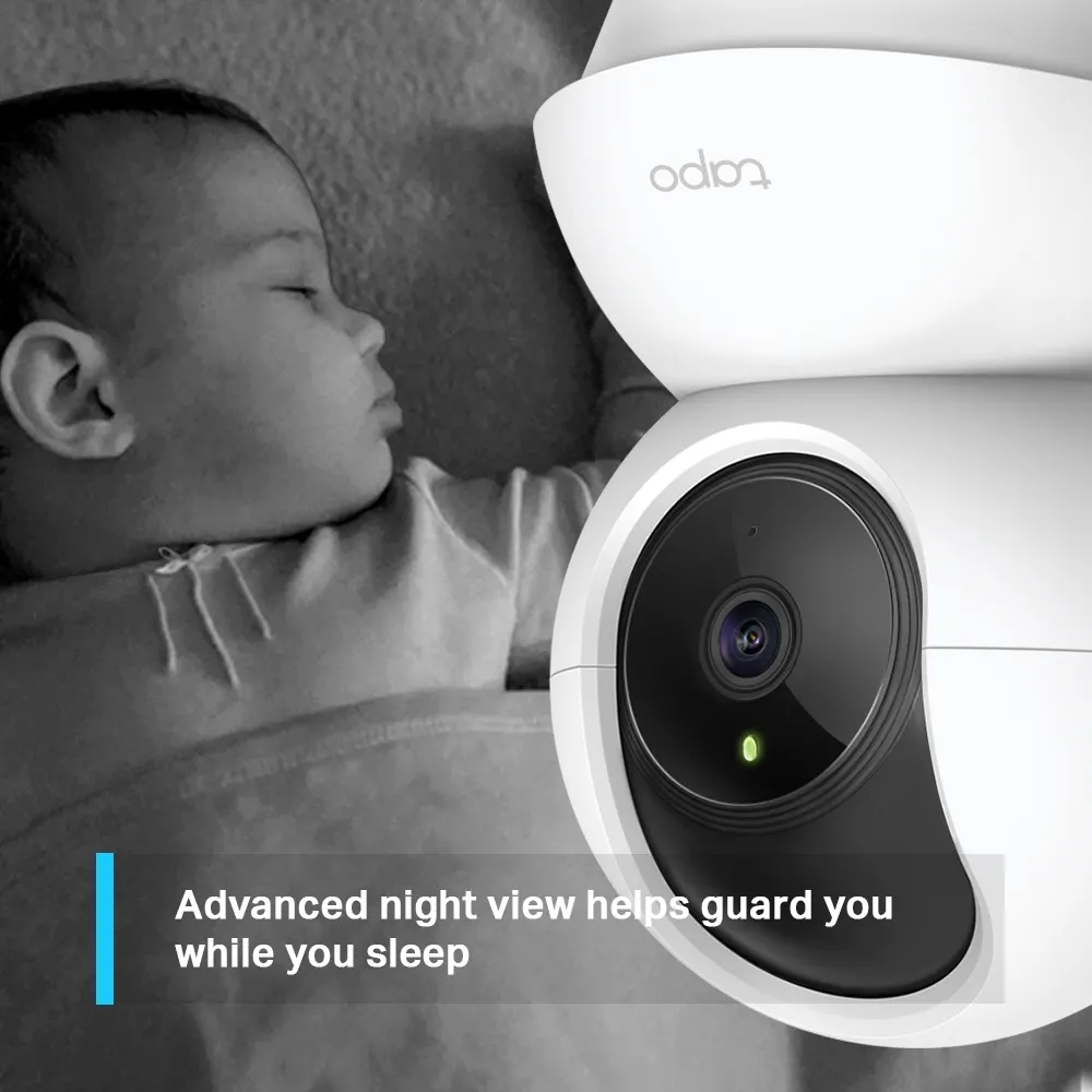 სმარტ კამერა TP-Link Tapo C210 Wi-Fi Camera - 2304 x 1296, Wi-Fi, 360° / 114° Viewing Angle, MicroSD Card Slot (Up to 256 GB), Two-Way Audio, iOS 10+, Android 5+