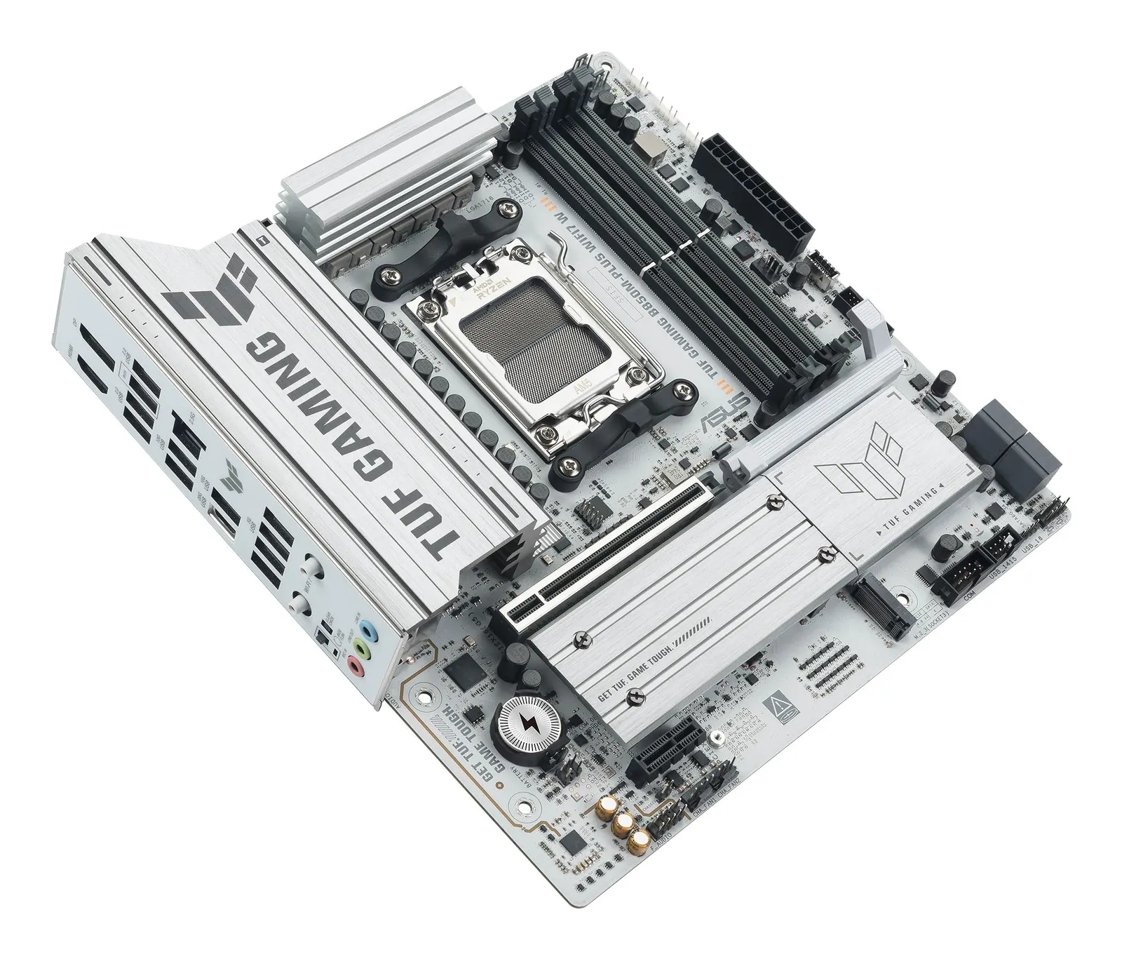 დედაპლატა ASUS Motherboard TUF GAMING B850M-PLUS WIFI7 W sAM5 B850 4xDDR5 M.2 HDMI DP Wi-Fi BT mATX white