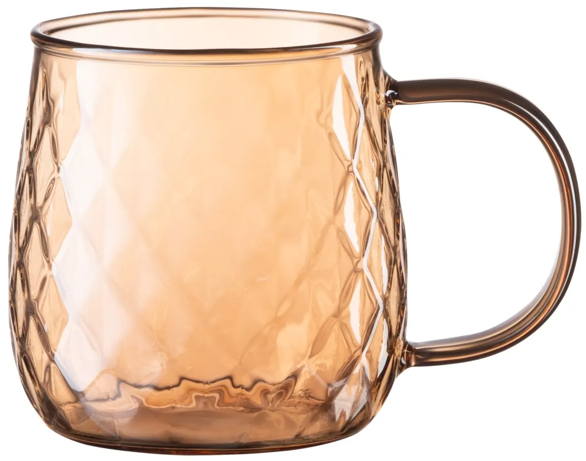 Ardesto Set of cups Golden Moon, 350ml, 2pcs, borosilicate glass, golden