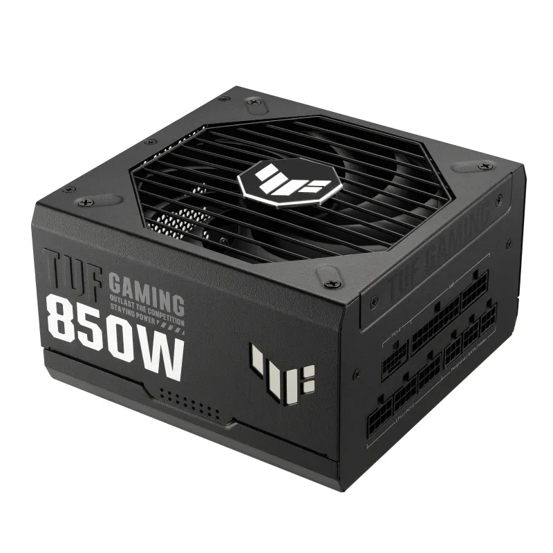 კვების ბლოკი ASUS TUF GAMING (850W), >90%, 80+ Gold, 135mm, 1xMB 24pin(20+4), 2xCPU 8pin(4+4), 4xMolex, 5xSATA, 3xPCIe 8pin(6+2), TUF-GAMING-850G
