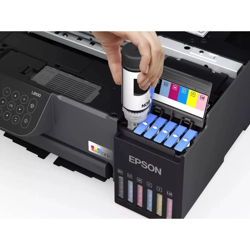 Photo printer Epson C11CK94401 EcoTank L8100, MFP, A4, Ethernet, Wifi, Black