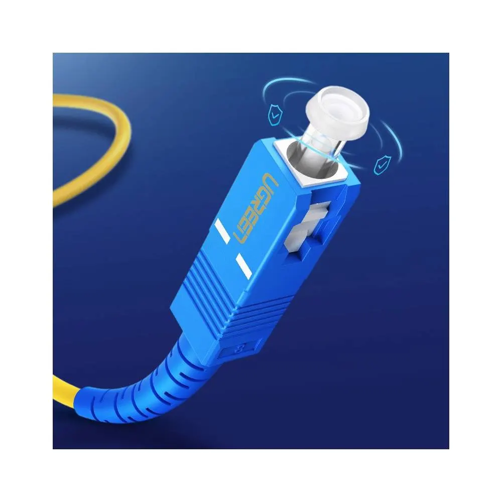 ოპტიკური ქსელის კაბელი UGREEN NW129 (70662) FC/UPC To FC/UPC Simplex Single Mode Fiber Optic Patch Cable 3M